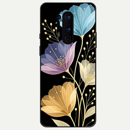  Flower Bloom Glow Glass Case For OnePlus 8 Pro back cover – full design glossy printed glass finish