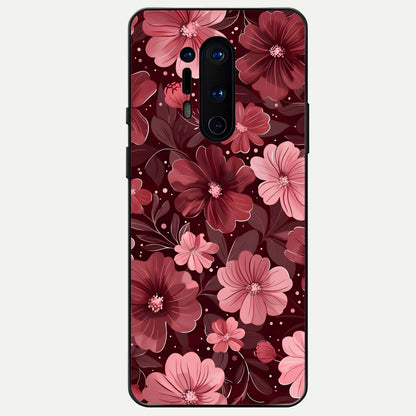  Flower Blush Bloom Glass Case For OnePlus 8 Pro back cover – full design glossy printed glass finish