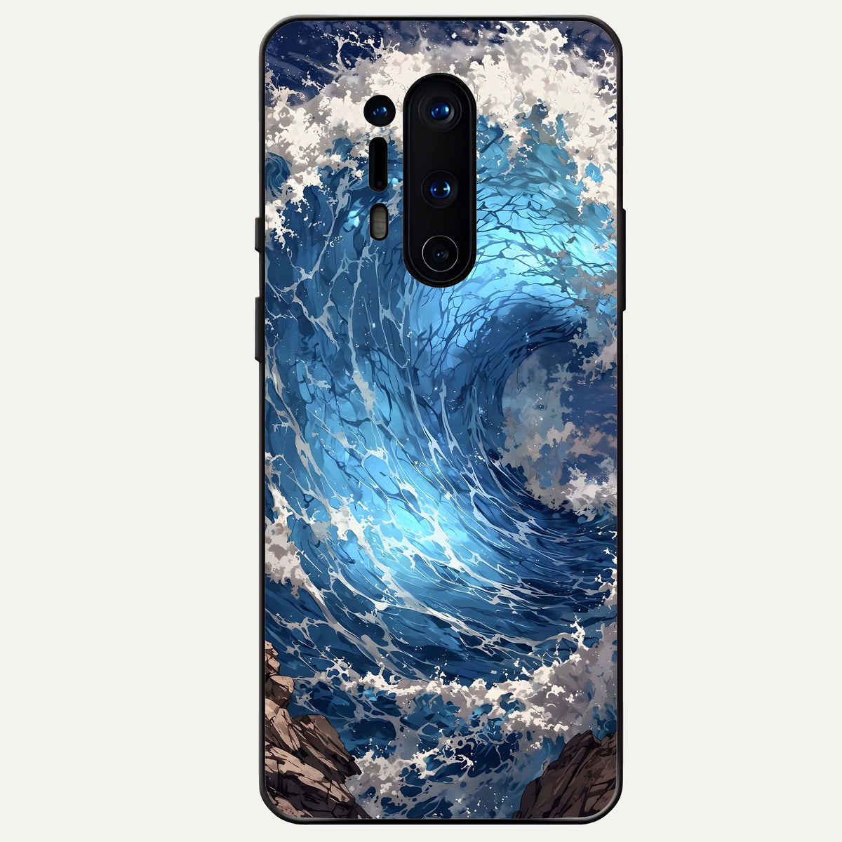  Giant Ocean Wave Glass Case For OnePlus 8 Pro back cover – full design glossy printed glass finish