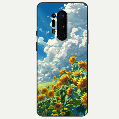  Golden Sun Glory Glass Case For OnePlus 8 Pro back cover – full design glossy printed glass finish