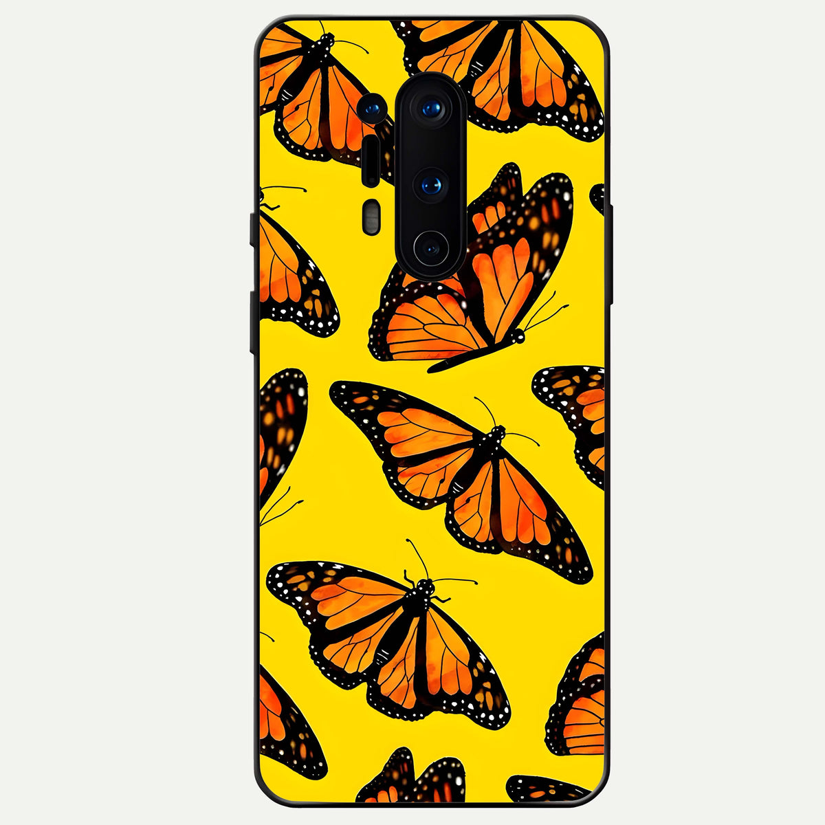  Golden Wing Flight Glass Case For OnePlus 8 Pro back cover – full design glossy printed glass finish