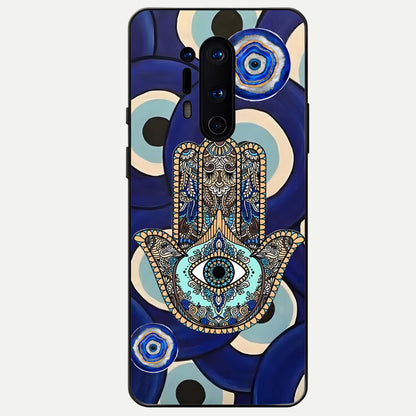  Hamsa Divine Guard Glass Case For OnePlus 8 Pro back cover – full design glossy printed glass finish