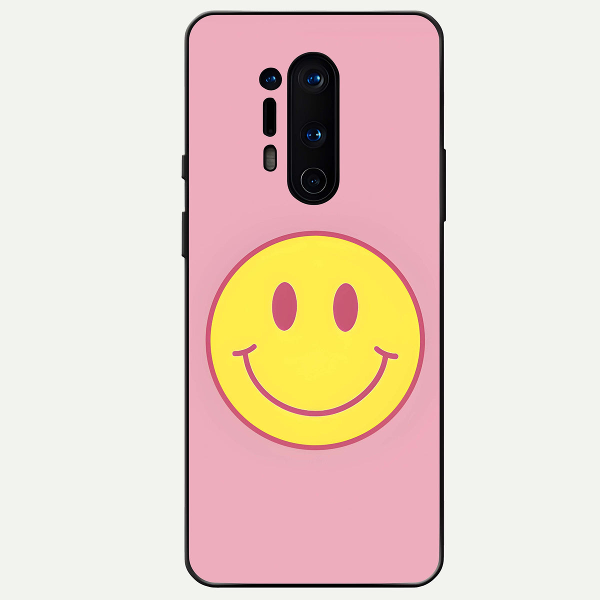  Happy Pink Mood Glass Case For OnePlus 8 Pro back cover – full design glossy printed glass finish