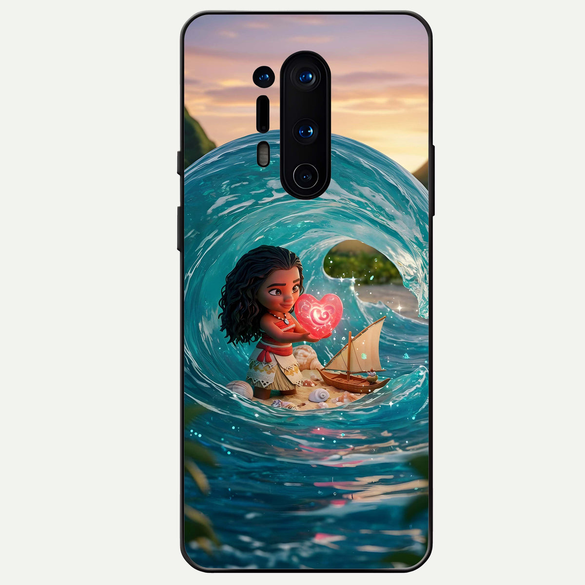  Heart of Ocean Glass Case For OnePlus 8 Pro back cover – full design glossy printed glass finish