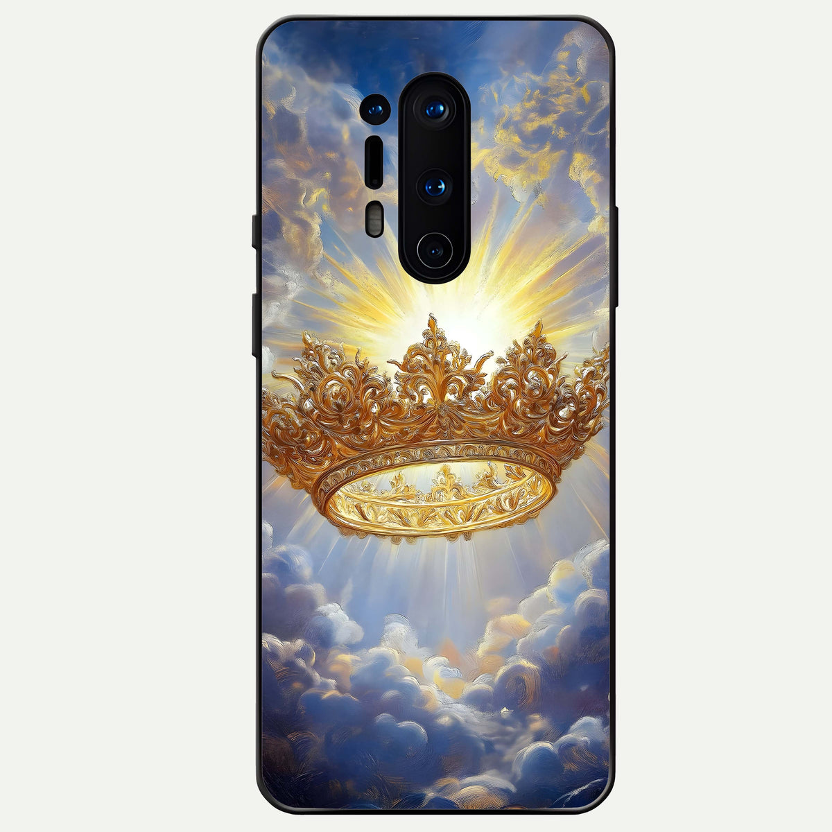  Heavenly Crown Light Glass Case For OnePlus 8 Pro back cover – full design glossy printed glass finish