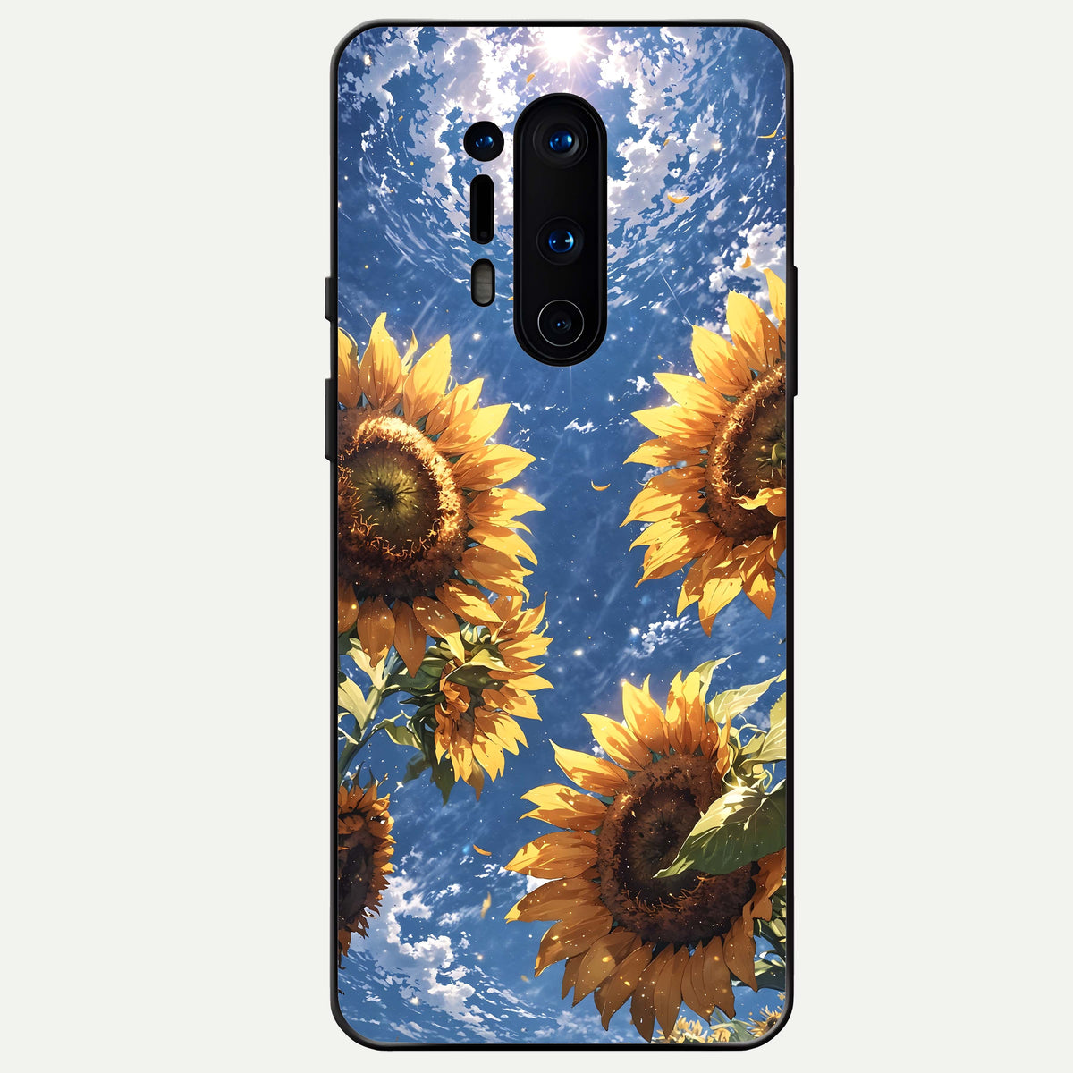  Heavenly Sunflower Rise Glass Case For OnePlus 8 Pro back cover – full design glossy printed glass finish