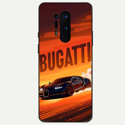  Inferno Bugatti Storm Glass Case For OnePlus 8 Pro back cover – full design glossy printed glass finish