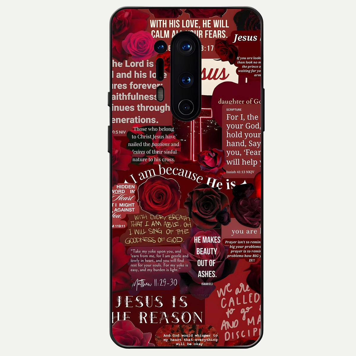  Jesus Love Heals Glass Case For OnePlus 8 Pro back cover – full design glossy printed glass finish