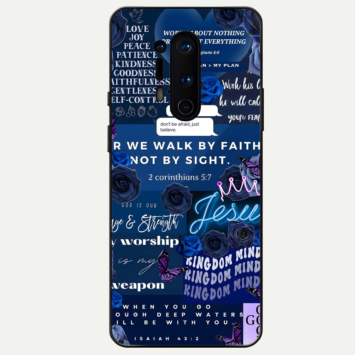  Kingdom Faith Glow Glass Case For OnePlus 8 Pro back cover – full design glossy printed glass finish
