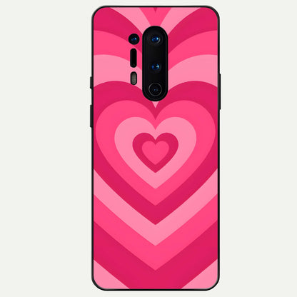  Layered Love Hearts Glass Case For OnePlus 8 Pro back cover – full design glossy printed glass finish