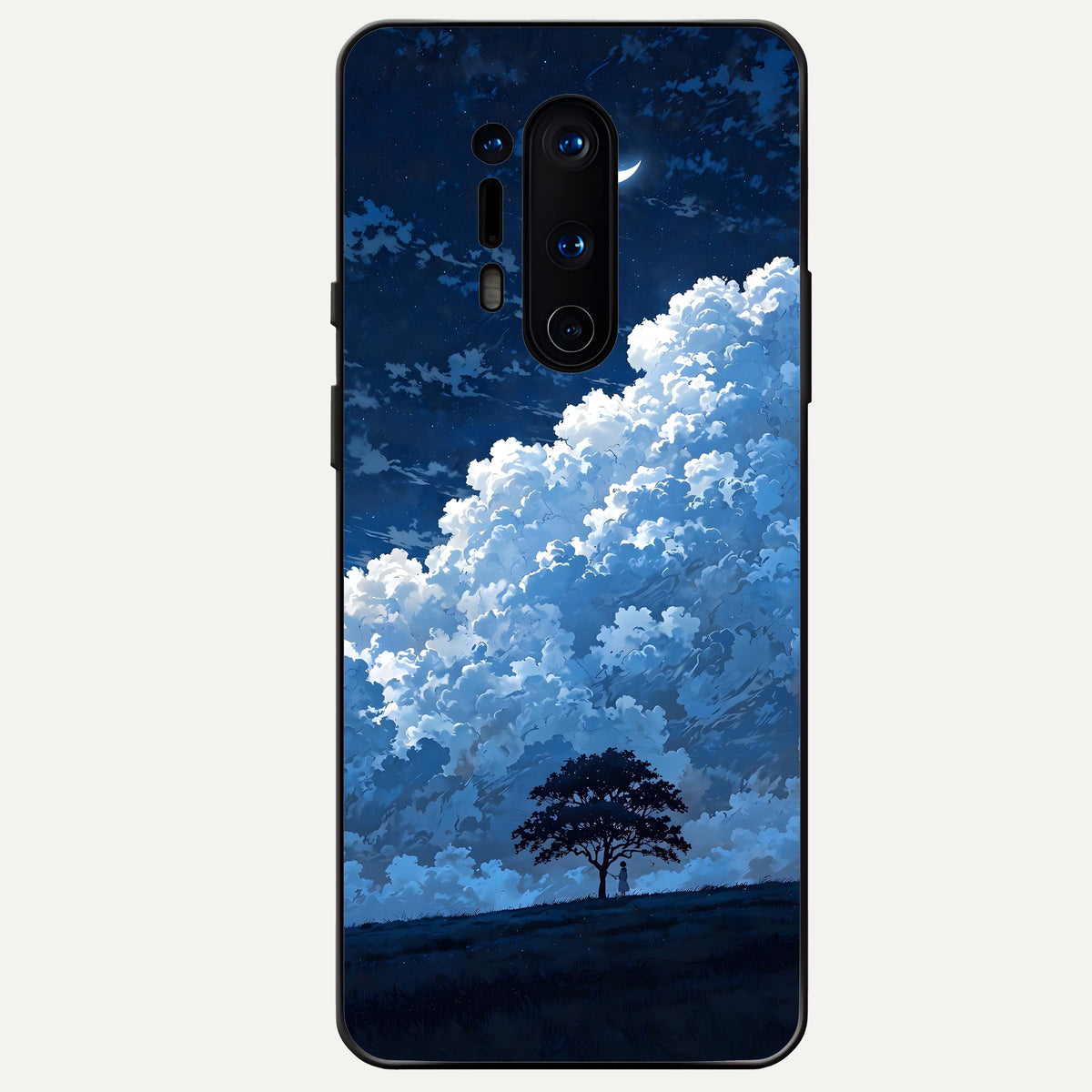  Midnight Sky Serenity Glass Case For OnePlus 8 Pro back cover – full design glossy printed glass finish