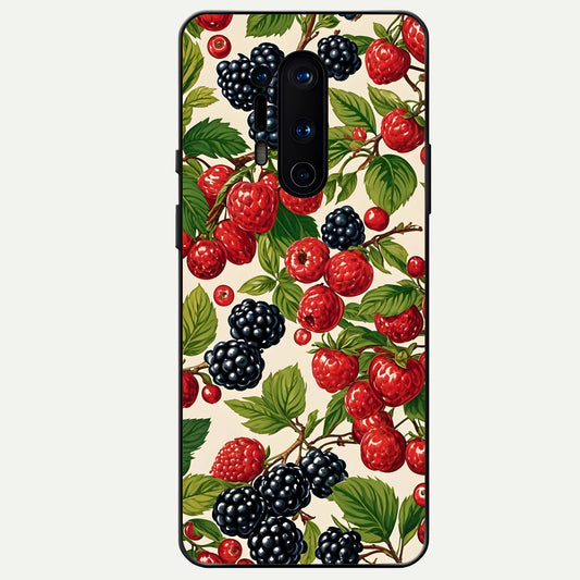  Mixed Berry Collage Glass Case For OnePlus 8 Pro back cover – full design glossy printed glass finish