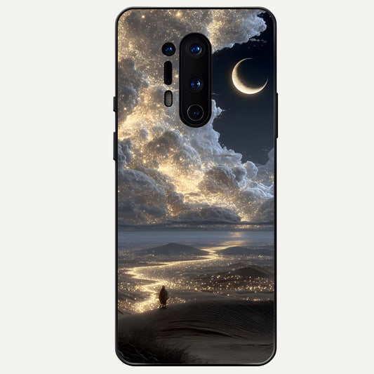  Moonlight Spark Path Glass Case For OnePlus 8 Pro back cover – full design glossy printed glass finish