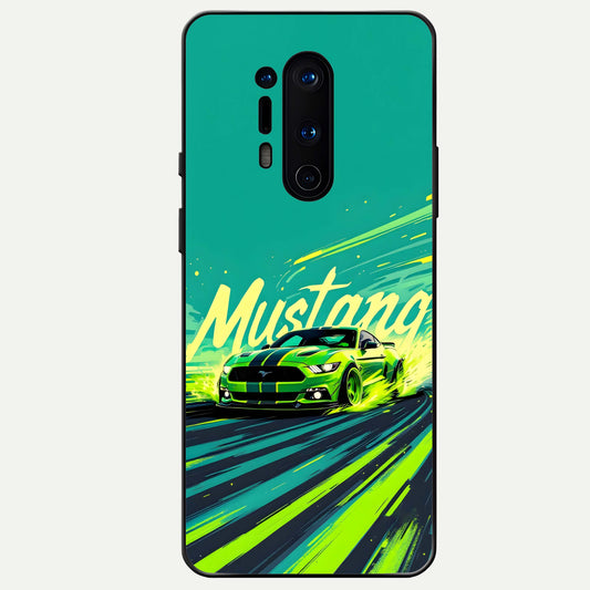  Mustang Bang Glass Case For OnePlus 8 Pro back cover – full design glossy printed glass finish