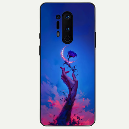  Mystic Hand Glass Case For OnePlus 8 Pro back cover – full design glossy printed glass finish