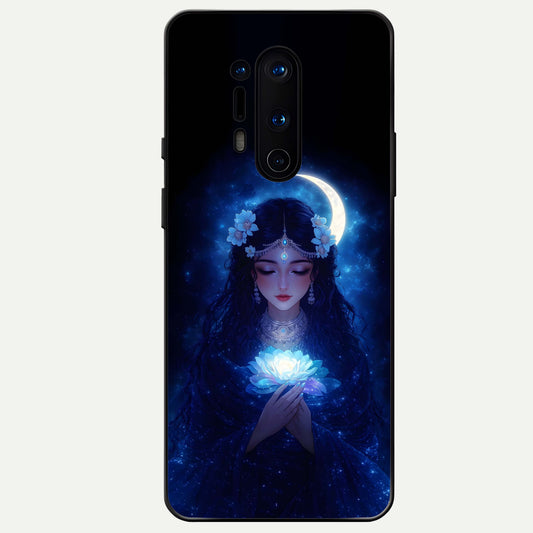  Mystic Moon Queen Glass Case For OnePlus 8 Pro back cover – full design glossy printed glass finish