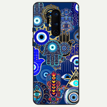  Mystic Palm Guard Glass Case For OnePlus 8 Pro back cover – full design glossy printed glass finish