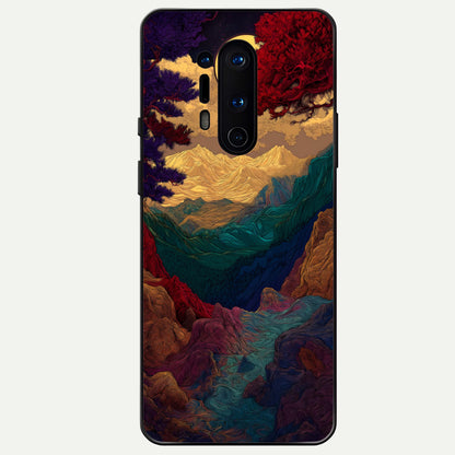  Mystic Valley Light Glass Case For OnePlus 8 Pro back cover – full design glossy printed glass finish