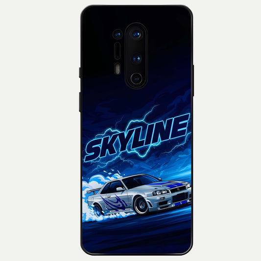  Neon Drift Beast Glass Case For OnePlus 8 Pro back cover – full design glossy printed glass finish