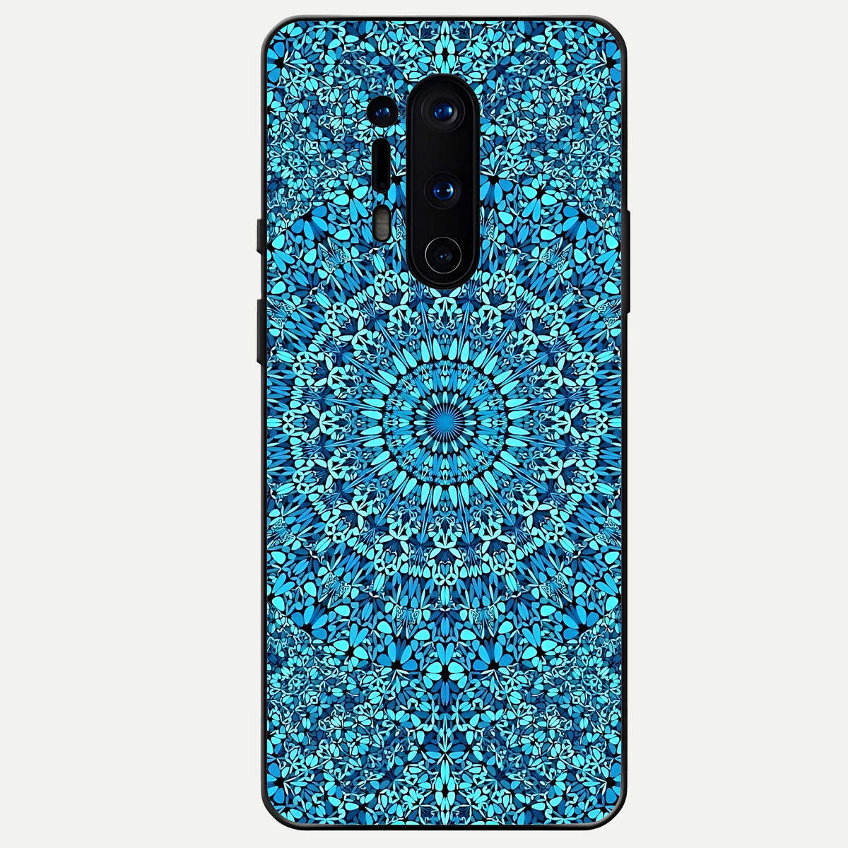  Ocean Bloom Mandala Glass Case For OnePlus 8 Pro back cover – full design glossy printed glass finish