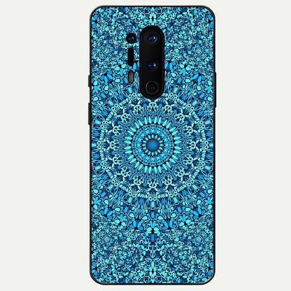  Ocean Bloom Mandala Glass Case For OnePlus 8 Pro back cover – full design glossy printed glass finish
