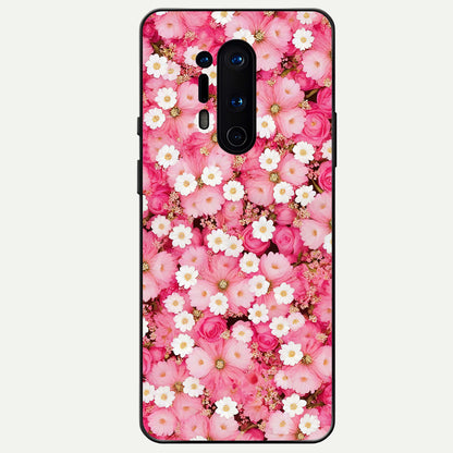  Pink Daisy Bliss Glass Case For OnePlus 8 Pro back cover – full design glossy printed glass finish