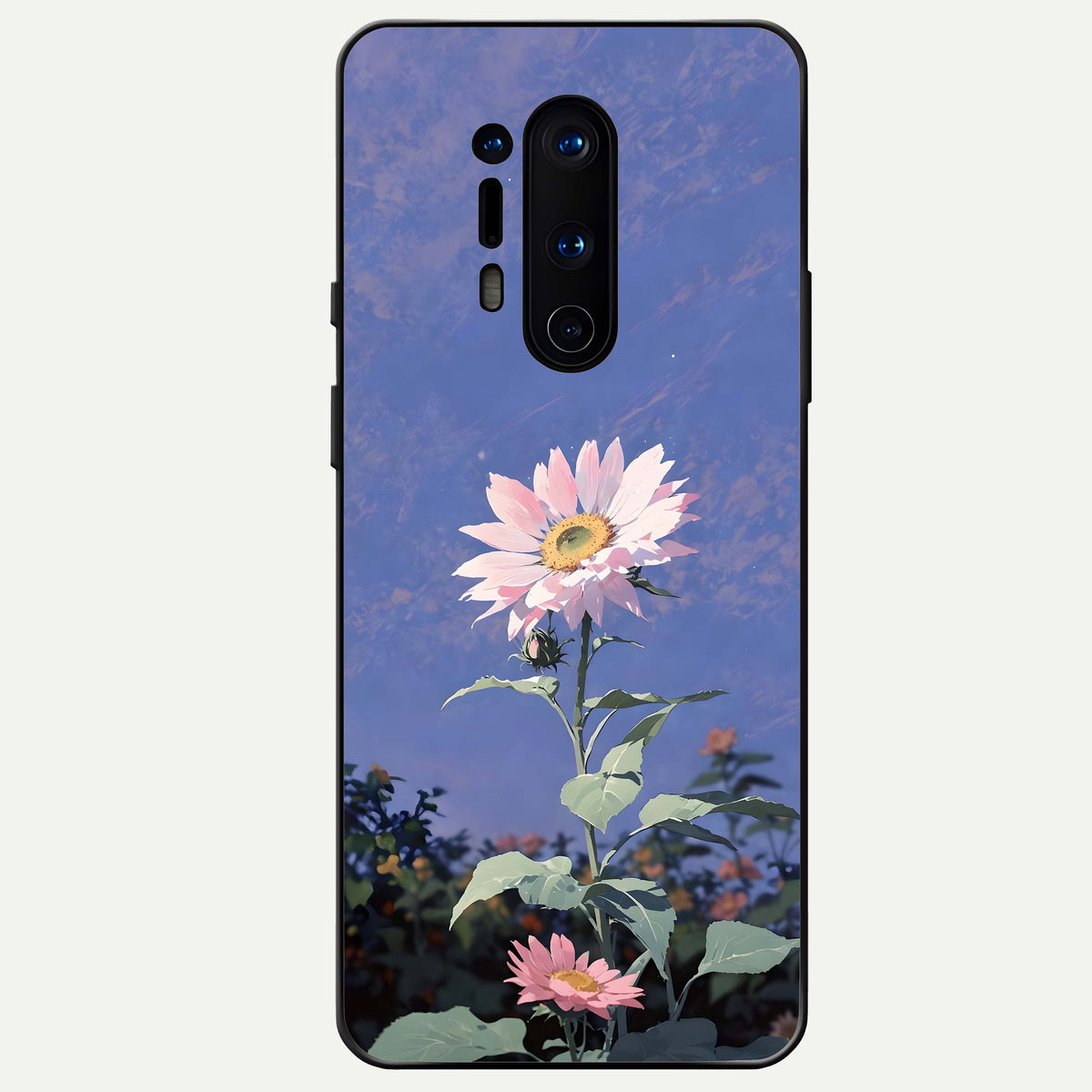  Pink Shells Outline Glass Case For OnePlus 8 Pro back cover – full design glossy printed glass finish