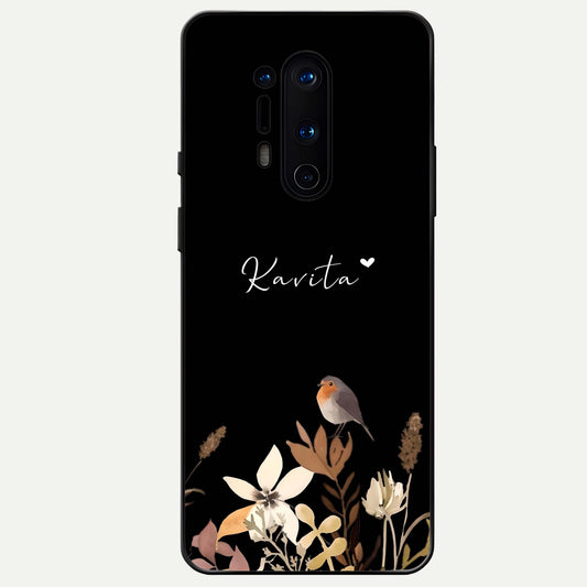  Quiet Garden Tune Custom Name Glass Case For OnePlus 8 Pro back cover – full design glossy printed glass finish