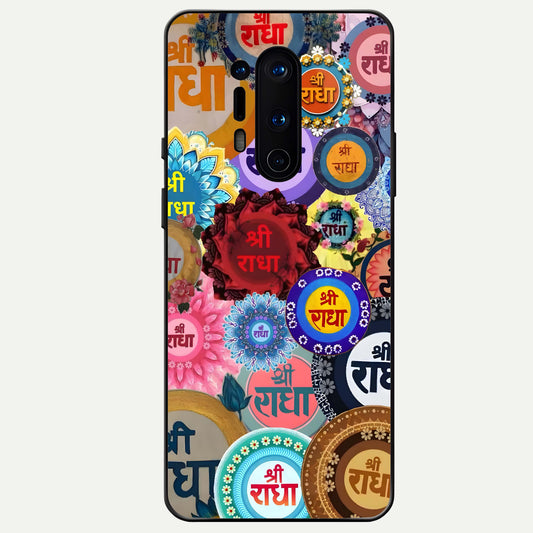  Radha Divine Bloom Glass Case For OnePlus 8 Pro back cover – full design glossy printed glass finish