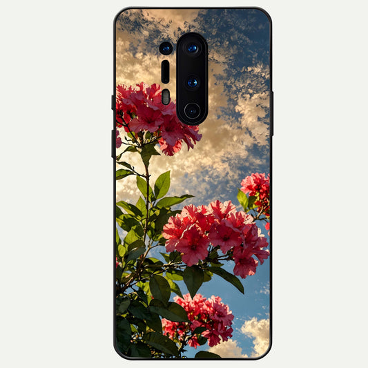  Red Bloom Skies Glass Case For OnePlus 8 Pro back cover – full design glossy printed glass finish
