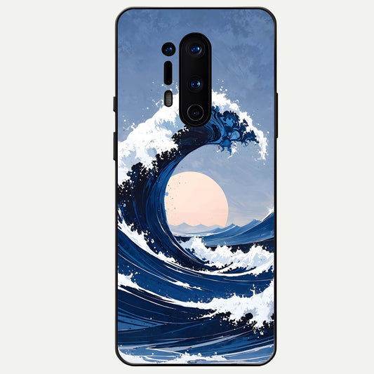  Rising Tide Power Glass Case For OnePlus 8 Pro back cover – full design glossy printed glass finish