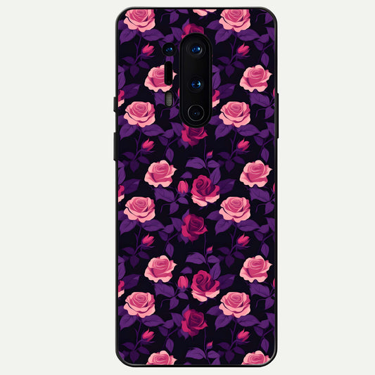  Rose Garden Twilight Glass Case For OnePlus 8 Pro back cover – full design glossy printed glass finish