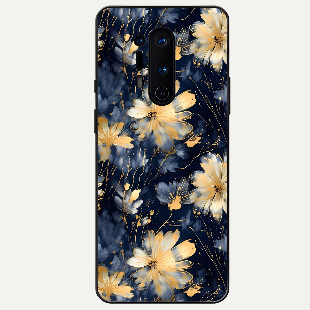  Royal Petal Dream Glass Case For OnePlus 8 Pro back cover – full design glossy printed glass finish