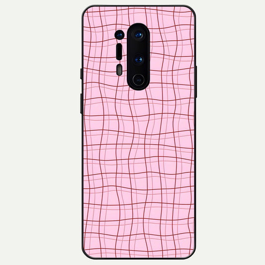  Soft Grid Bliss Glass Case For OnePlus 8 Pro back cover – full design glossy printed glass finish