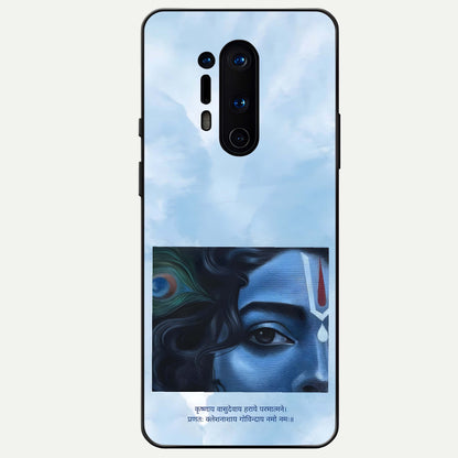  Spiritual Krishna Glass Case For OnePlus 8 Pro back cover – full design glossy printed glass finish