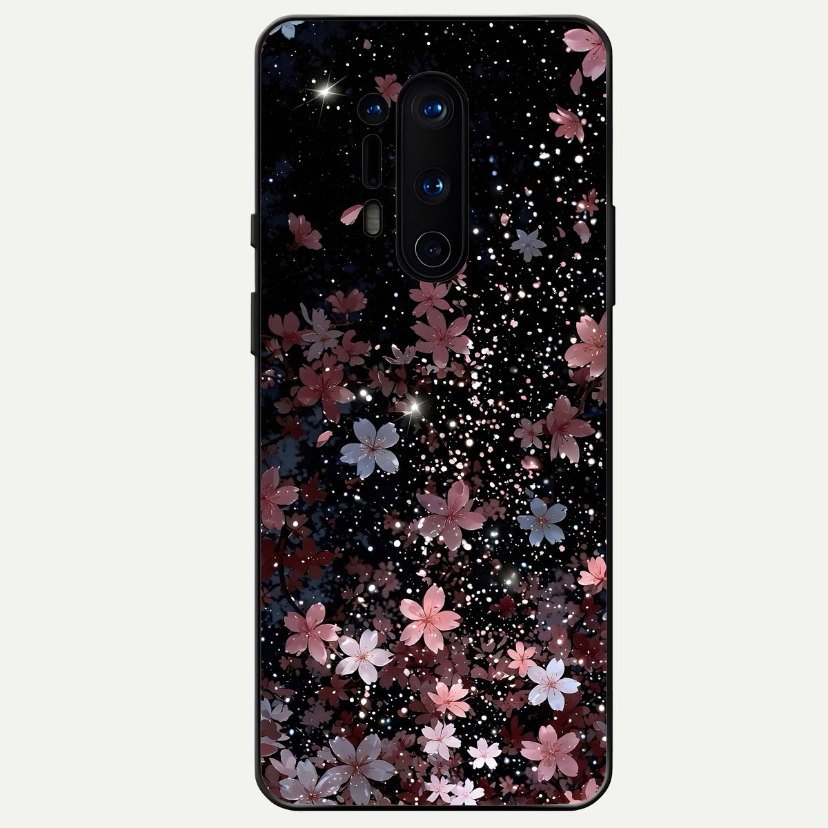  Starlit Flower Dreams Glass Case For OnePlus 8 Pro back cover – full design glossy printed glass finish