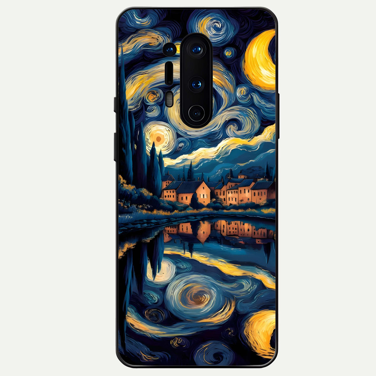  Starry Sky Serenity Glass Case For OnePlus 8 Pro back cover – full design glossy printed glass finish