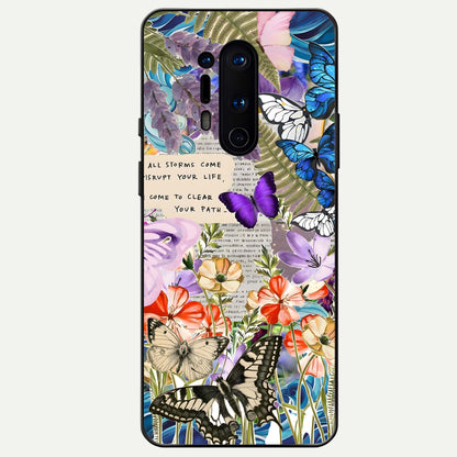  Storm Path Bloom Glass Case For OnePlus 8 Pro back cover – full design glossy printed glass finish