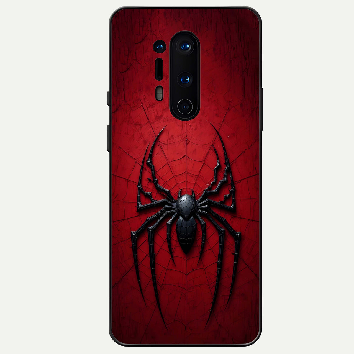  Superhero Web Emblem Glass Case For OnePlus 8 Pro back cover – full design glossy printed glass finish