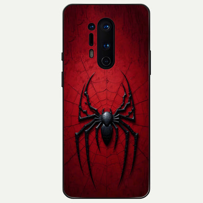  Superhero Web Emblem Glass Case For OnePlus 8 Pro back cover – full design glossy printed glass finish