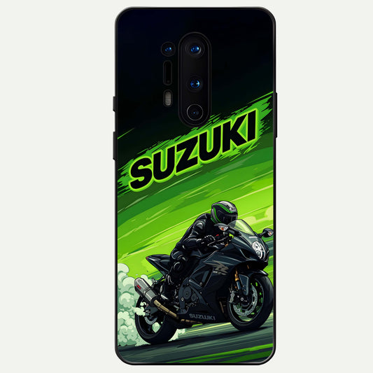  Suzuki Speed Beast Glass Case For OnePlus 8 Pro back cover – full design glossy printed glass finish