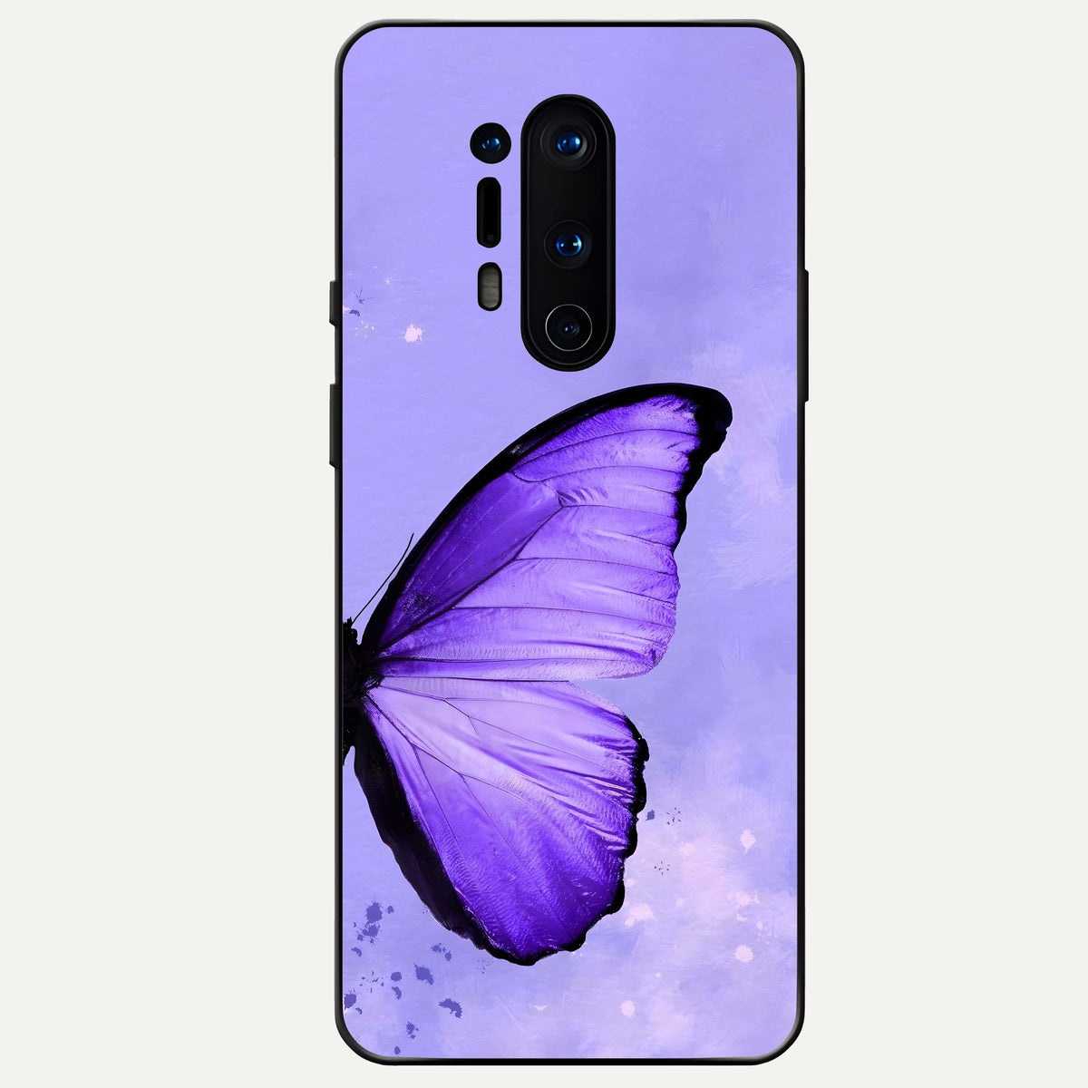  Violet Dream Wing Glass Case For OnePlus 8 Pro back cover – full design glossy printed glass finish