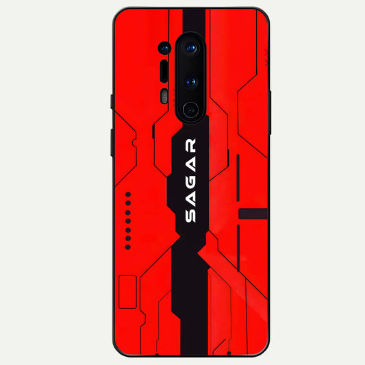  Voltage Rise CYBERPUNK Custom Name Glass Case For OnePlus 8 Pro back cover – personalized glossy printed glass finish