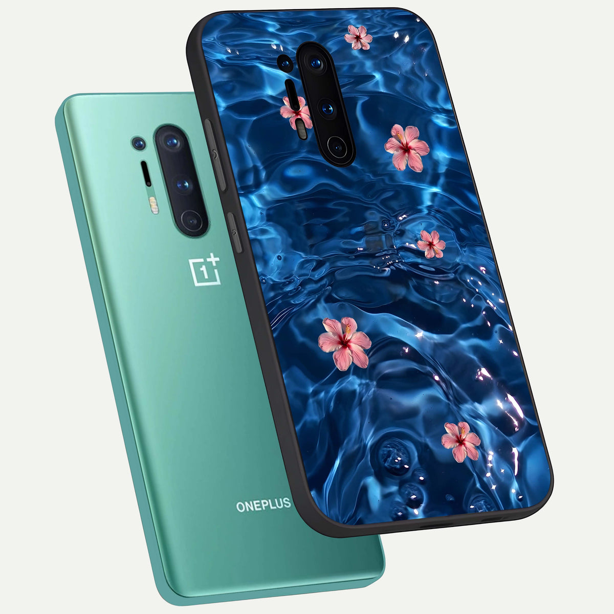  Bloom Thread Art phone case For OnePlus 8 Pro showing premium glass back cover with detailed artwork