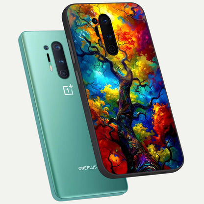  Colorful Soda Bottles phone case For OnePlus 8 Pro showing premium glass back cover with detailed artwork