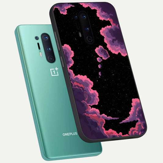  Cosmic Cloud Journey phone case For OnePlus 8 Pro showing premium glass back cover with detailed artwork
