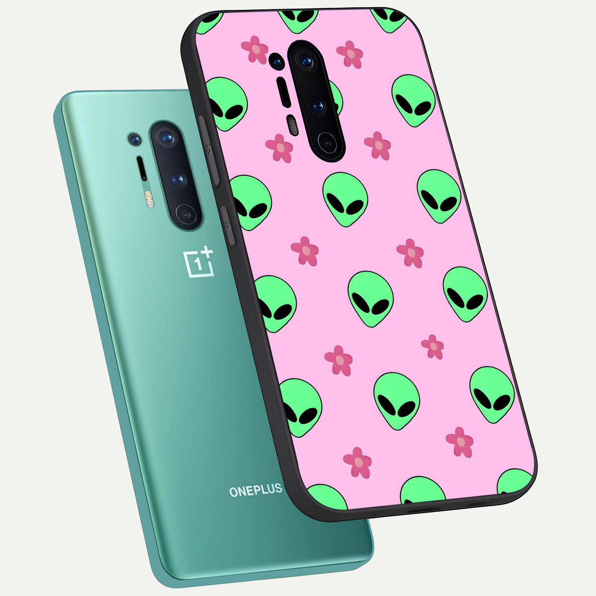  Cosmic Cute Crush phone case For OnePlus 8 Pro showing premium glass back cover with detailed artwork