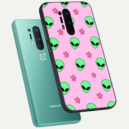  Cosmic Cute Crush phone case For OnePlus 8 Pro showing premium glass back cover with detailed artwork