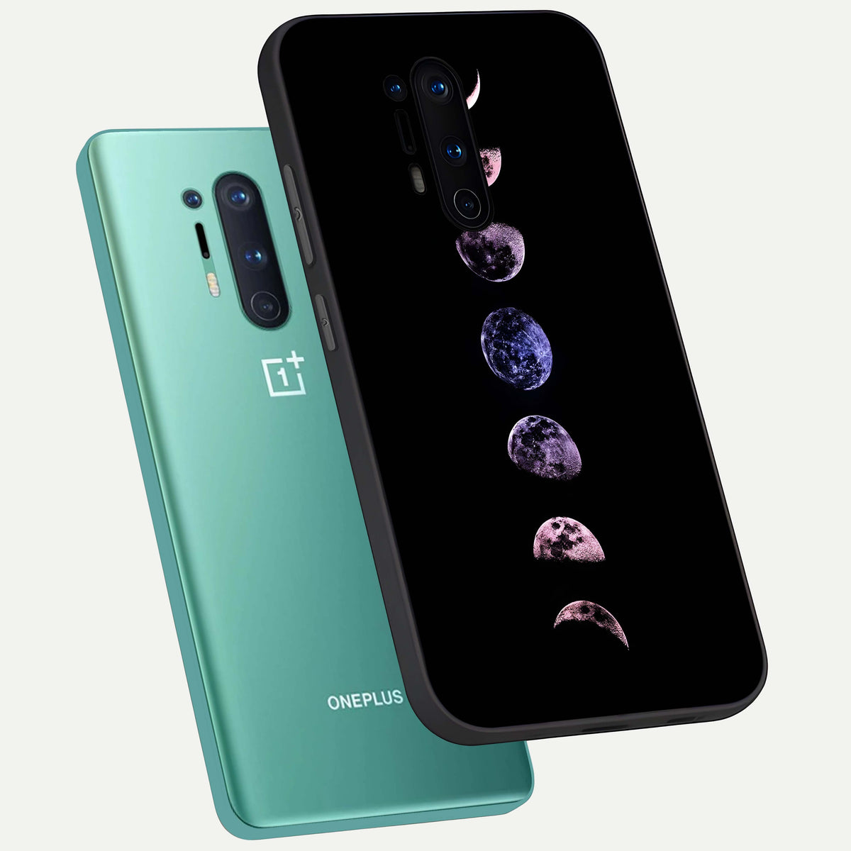  Crimson All Planets phone case For OnePlus 8 Pro showing premium glass back cover with detailed artwork