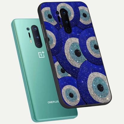  Galaxy Eye Flow phone case For OnePlus 8 Pro showing premium glass back cover with detailed artwork